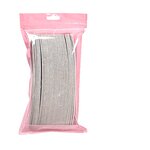 Stainless Steel Nail File Strip - 50pcs+1 Half Moon Replaceable Sandpaper Tool
