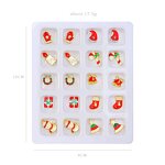 Christmas Stud Earrings - Fashion Gold Plated Tree Bell Snowman Nail Decoration