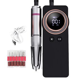35000RPM Nail Drill Machine - 50W USB Rechargeable Cordless Acrylic Gel Tool