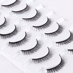 Cat Eye Lashes - 5 Pairs Fluffy Winged 6D Strip Faux Mink Mixed Length Tool