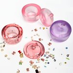 Apple Shape Dappen Dish - Crystal Washing Cup with Cover Nail Brush Cleaning Pot