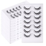 Cat Eye Lashes - 5 Pairs Fluffy Winged 6D Strip Faux Mink Mixed Length Tool