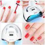 80W LED Nail Lamp - Custom Logo SUN X7 MAX Smart Sensor Fast-Drying Tool