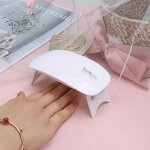 Mini UV LED Nail Lamp - 6 LED USB Charging Portable Gel Polish Curing Light