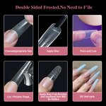 Stiletto Nail Extension Tips - 240pcs Guiding Line Full Cover Positioning Tool