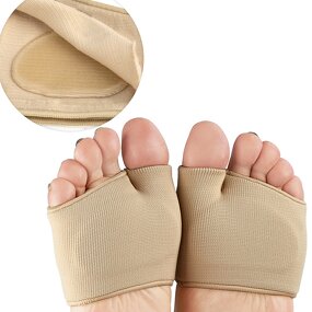 Metatarsal Sleeve Pad - Hot Ball of Foot Cushions Gel Pads Half Sock Pain Relief