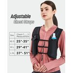 Reflective Hydration Vest - Adjustable Chest Straps Phone Holder 6 Pockets Fitness Bag