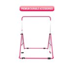 Kids Horizontal Bar - Height Adjustable Steel Gym Training Equipment Fitness Usage