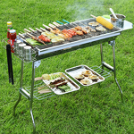 Charcoal BBQ Grill - Outdoor Thickened Full Set Tools Household Camping Rack