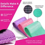 Cotton Theraband Set - Flexible Latex TPE Fitness Training Loops Gym Workout Bands