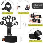 Silicone Hand Grip Kit - 5 Pack Finger Exerciser Forearm Relief Ball Muscle Building