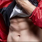 Men's Silver Coated Sauna Suit - European American Long Sleeve Hooded Windproof Jacket