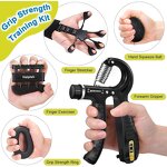 Silicone Hand Grip Kit - 5 Pack Finger Exerciser Forearm Relief Ball Muscle Building