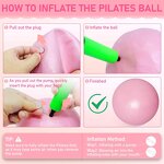 Women's Pilates Kit - 14.5" Ring 9" Ball Cooling Towel 6 Resistance Bands Set