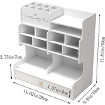 Pen Holder Storage Box - 4-Layer Grid Dustproof Moisture-proof Portable Marker Desk Organizer