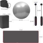 Yoga Starter Kit - Mat Carrying Strap 2-Piece 4mm PU Blocks Ball Ankle Puller
