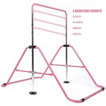 Kids Gymnastics Bars - Adjustable Uneven Bar Home Gymnastic Equipment for 3-7 Years