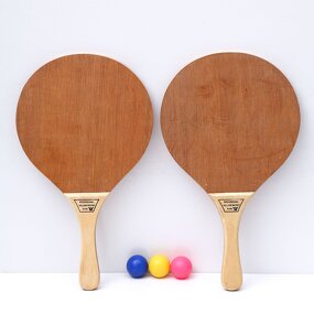 Beach Paddle Set - Promotional Gift 2 Paddles 4 Balls Bundle Pack Model 001 320g