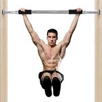 Heavy Duty Pull-Up Bar - Adjustable Steel Iron Home Gym Upper Body Doorway Trainer