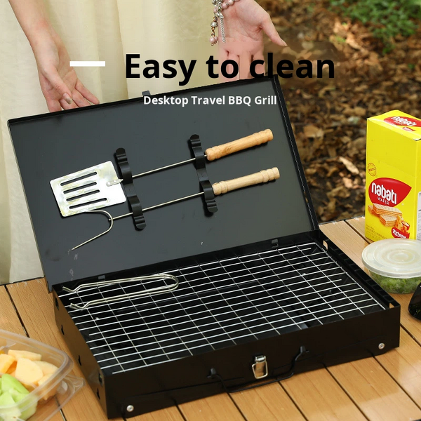 Folding BBQ Grill - Manufacturer Wholesale Windproof Outdoor Picnic Camping Rack 1015