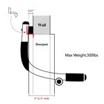 Door Pull-Up Bar - Hot Sale Wall-Mounted Foldable Iron Chin-Up Exercise Trainer