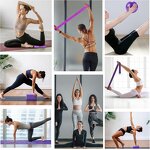 Foldable Yoga Mat Set - Thin Non-Slip Bag Blocks Knee Pads Pilates Ball Women Kit