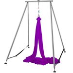 Aerial Yoga Stand - Adjustable Heavy Stainless Steel 45mm Hammock Rig Frame