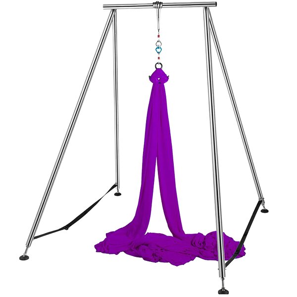Aerial Yoga Stand - Adjustable Heavy Stainless Steel 45mm Hammock Rig Frame