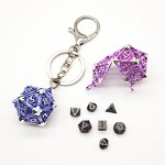DND Dice Keychain - Mini 6mm Copper Polyhedral Dragon Collection RPG Tabletop Game