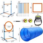 Dog Agility Training Set - Custom PVC Tunnel Jumps Hurdles Waterproof Canine Exercise
