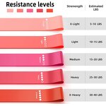 Women's Resistance Loop Bands - Custom Printed Thick TPE Elastic Hip Leg Workout Set
