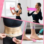 Weighted Exercise Hoop Kit - 22-Piece Massage Ball Non-Slip Socks Jump Rope Band