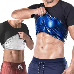 Men's Compression Sauna Suit - Quick-Drying Short Sleeve Tight-Fitting Workout Corset