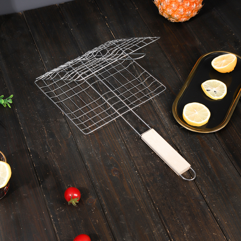 Outdoor Barbecue Net - Ebest Portable Foldable Square Multi-function Fish Clip Tool