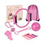 Pilates Ring Set - 13-Piece 12" Ball Magic Resistance Bands Home Workout Accessory