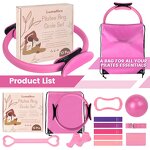 Pilates Ring Set - 13-Piece 12" Ball Magic Resistance Bands Home Workout Accessory