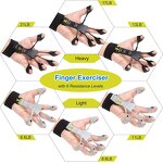 Silicone Hand Grip Kit - 5 Pack Finger Exerciser Forearm Relief Ball Muscle Building