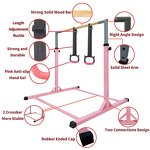 Gymnastics Kip Bar - Portable Professional 158cm Steel Horizontal Home Training Bar