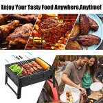 Garden BBQ Grill - Ebest EY Rectangular Charcoal Foldable Camping Cooking Rack