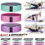 Cotton Theraband Set - Flexible Latex TPE Fitness Training Loops Gym Workout Bands