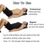 Acupressure Mat Pillow Set - 28.7x16.5 Inch Neck Back Pain Sciatica Relief Black