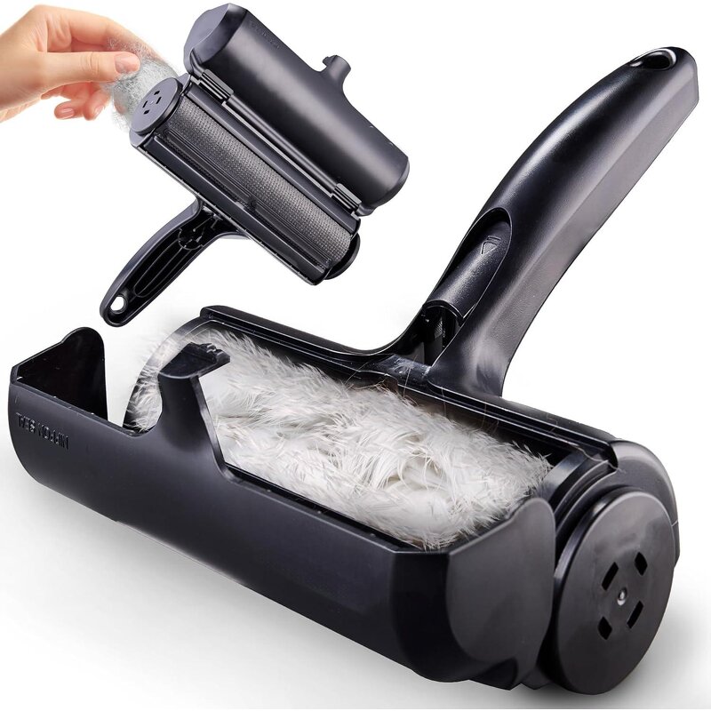 Pet Hair Remover Roller - Hot Sale Black Reusable Lint Furniture Cloth Clean Tool
