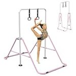 Gymnastics Horizontal Bar - EBEST Professional Foldable Adjustable Height Home Sports