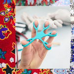 Five Finger Grip Trainer - Custom Logo Silicone Portable Rehabilitation Exercise Tool
