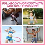 Weighted Exercise Hoop Kit - 22-Piece Massage Ball Non-Slip Socks Jump Rope Band