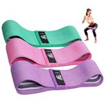 Cotton Theraband Set - Flexible Latex TPE Fitness Training Loops Gym Workout Bands