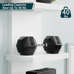 Wall-Mounted Bookshelf - 5-Tier Wood-Plastic Board Dustproof Moisture-Proof Living Room Rack