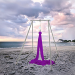 Aerial Yoga Stand - Adjustable Heavy Stainless Steel 45mm Hammock Rig Frame