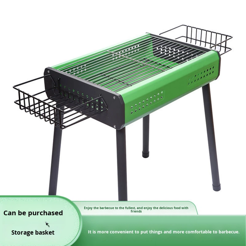 Portable Charcoal Grill - Camping Square Detachable Lightweight Folding Stove CA-26