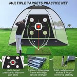 Golf Practice Net - Ebest 10x7FT Polyester Left-Handed Indoor/Outdoor Swing Target